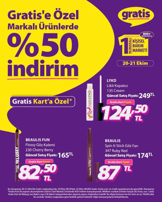 20 Ekim Gratis Kataloğu 2026 Sayfa 1