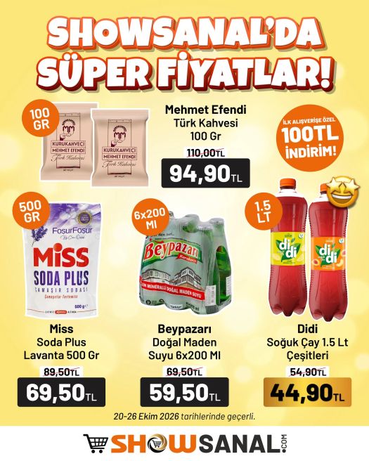 20 Ekim Showhipermarket Kataloğu 2026 Sayfa 1