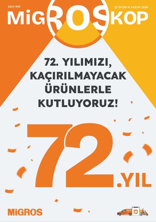 22 Ekim Migros Kataloğu 2026 Sayfa 1