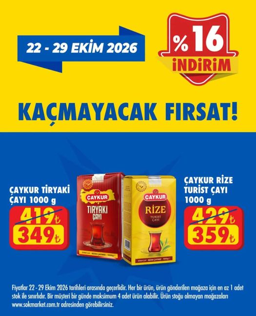22 Ekim Şok Market Online Kataloğu 2026 Sayfa 1