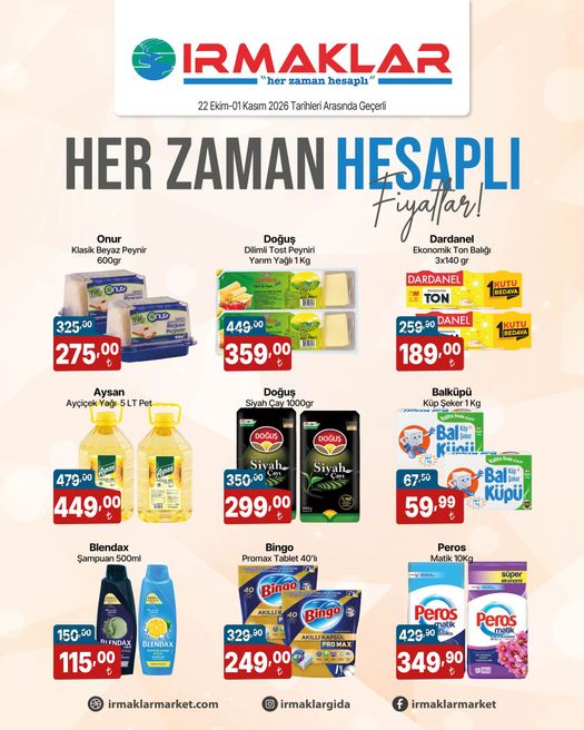 22 Ekim Irmaklarmarket Kataloğu 2026 Sayfa 1