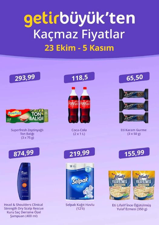 23 Ekim Getir Kataloğu 2026 Sayfa 1