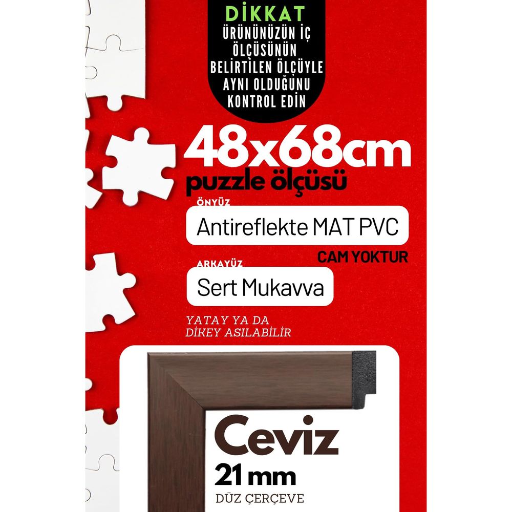 48x68 Ceviz Pvcli Postersiz Puzzle Çerçevesi Fiyatları | Cimri