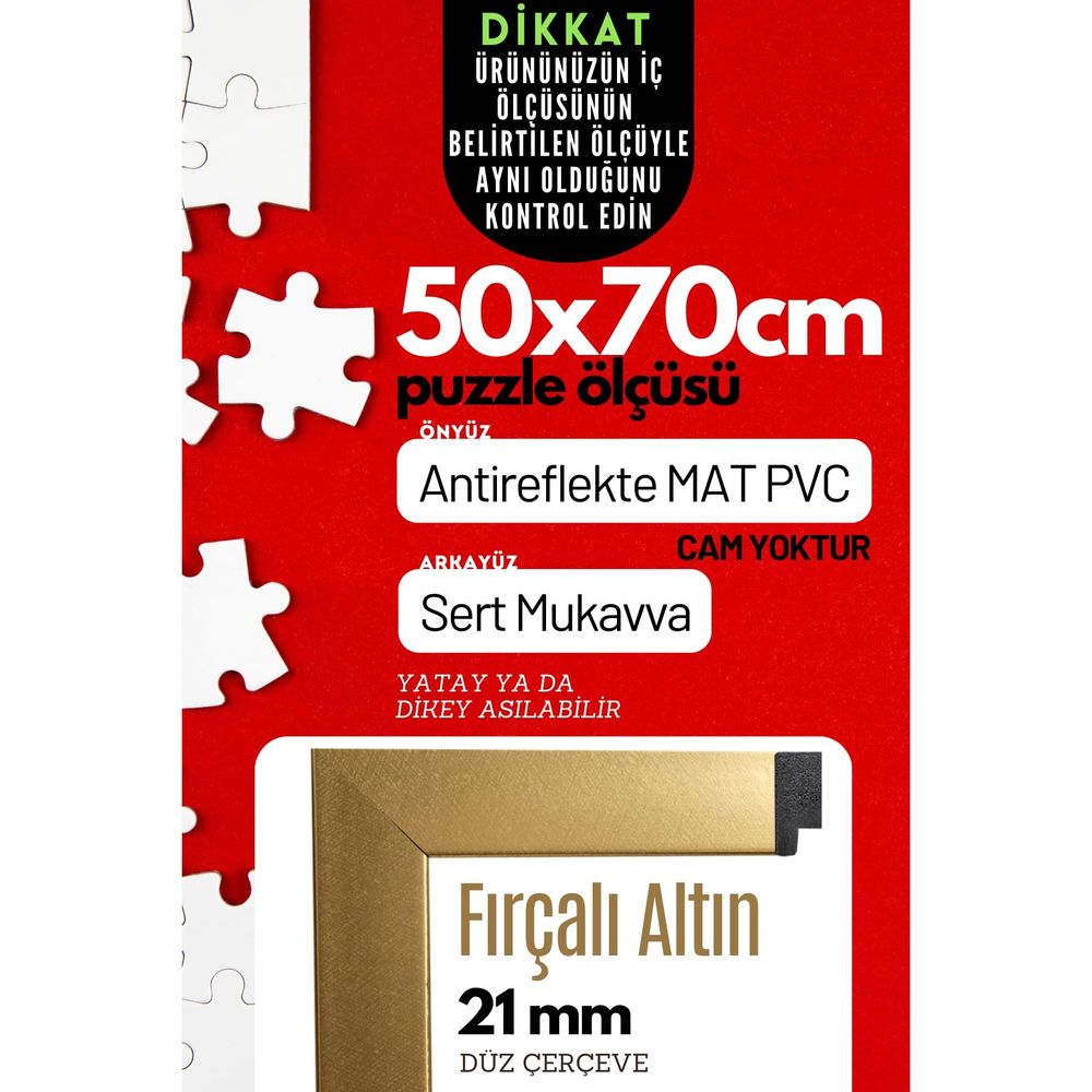 50x70 Altın Pvcli Postersiz Puzzle Çerçeve Fiyatları | Cimri