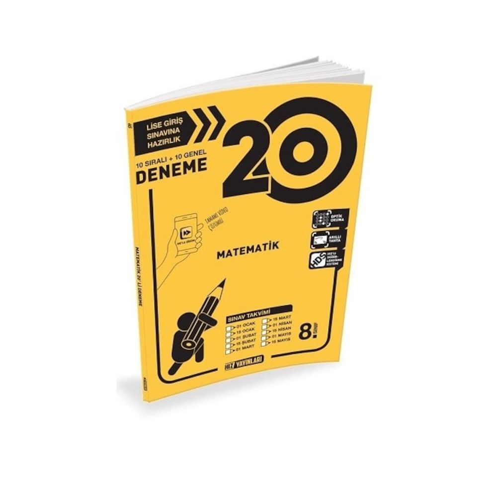 8. Sınıf LGS Matematik 20 Deneme Hız Yayınları Fiyatları