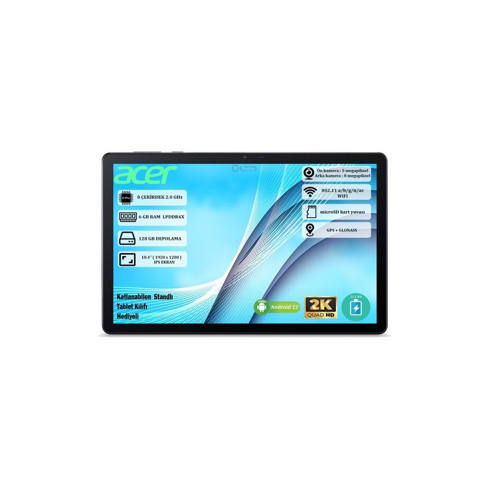 Acer Iconia Tab P10 NT.LG1EY.001 128GB 10.4 inç Gümüş Tablet PC