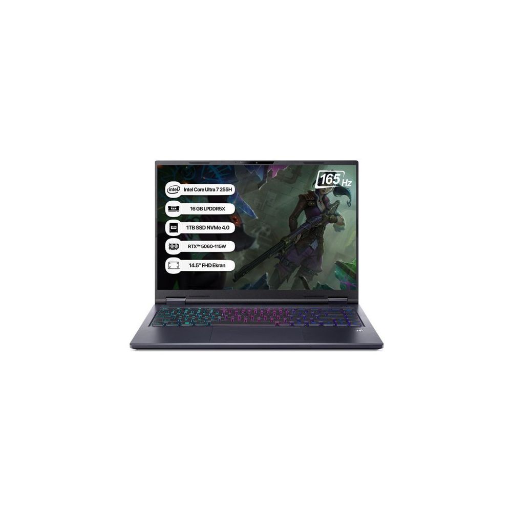 Acer Predator Helios Neo 14 AI PHN14-71-71R9 NH.QV0EY.001 Ultra 7 255H 16GB RAM 1TB SSD RTX 5060 FreeDOS 14.5 inç Oyun Bilgisayarı