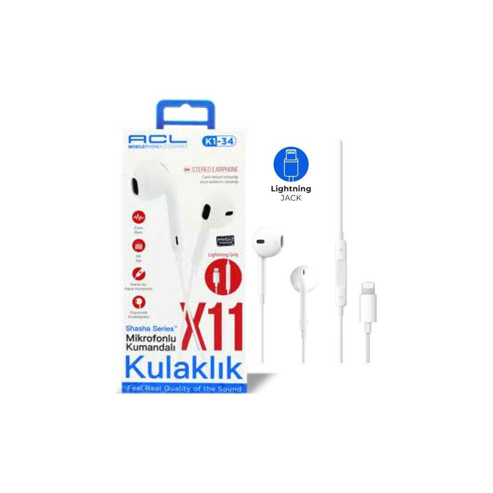 ACL K1-34X Beyaz Kablolu Kulak İçi Kulaklık