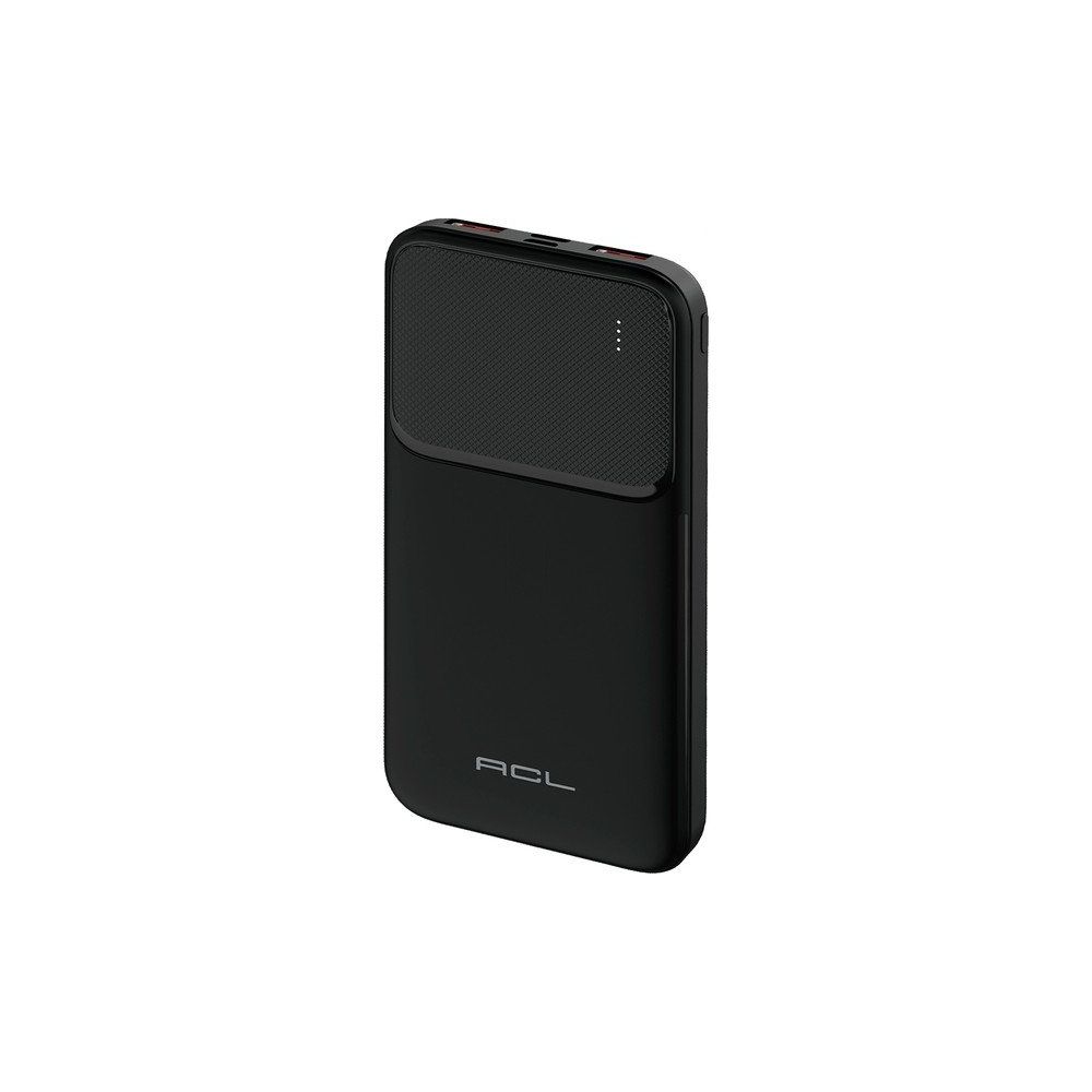 ACL Pw-99 10.000 mAh Led Göstergeli Çift Usb & Type-c Çıkışlı Siyah Powerbank