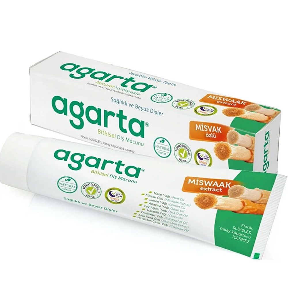 AGARTA BİTKİSEL DİŞ MACUNU MİSVAK ÖZLÜ 100ML