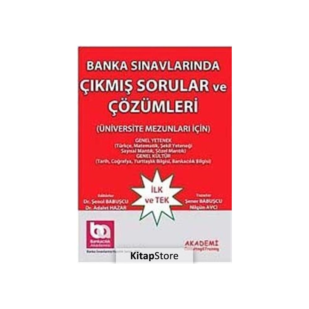 Akademi Banka Sinavlarinda Cikmis Sorular Ve Cozumleri Sener Babuscu Nilgun Avci Fiyatlari