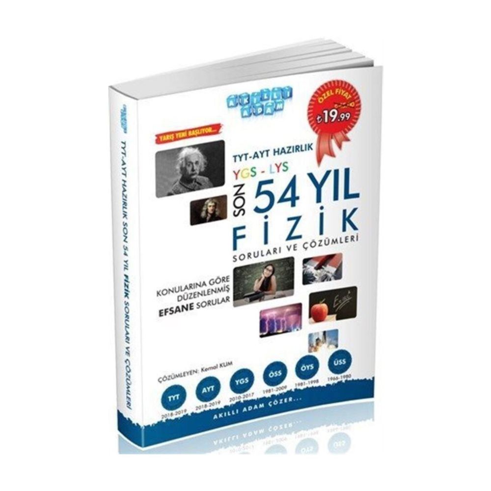 Akilli Adam Tyt Ayt Hazirlik Son 54 Yil Fizik Cikmis Sorulari Ve Cozumleri Fiyatlari