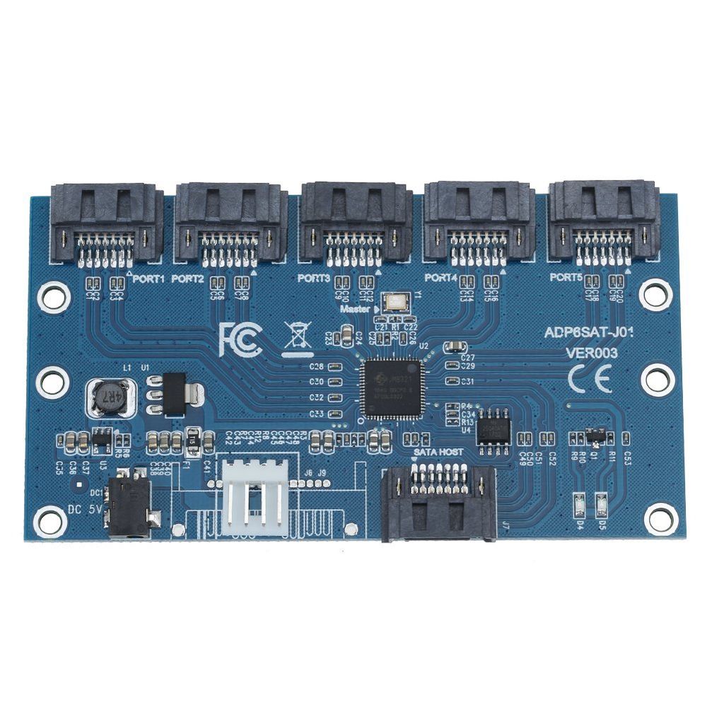 Alfais 5136 1 to 5 Sata Port 4 Çoklu Hub Çoklayıcı Switch Adaptör