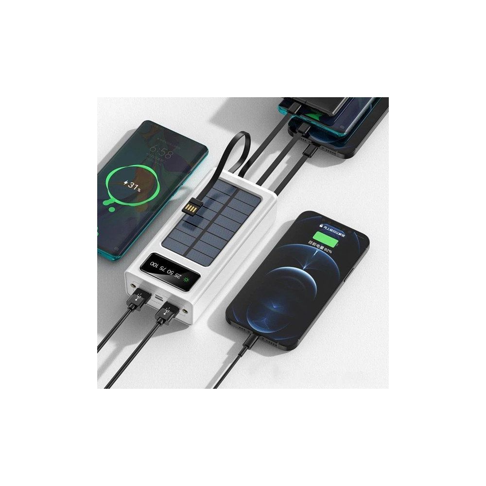 Alitech Solar 30.000 mAh 2 USB Çıkış Güneş Enerjili Beyaz Powerbank