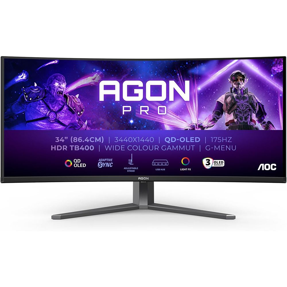 AOC Agon Pro AG346UCD 34 inç 175Hz 0.03ms OLED Curved Oyuncu Monitörü
