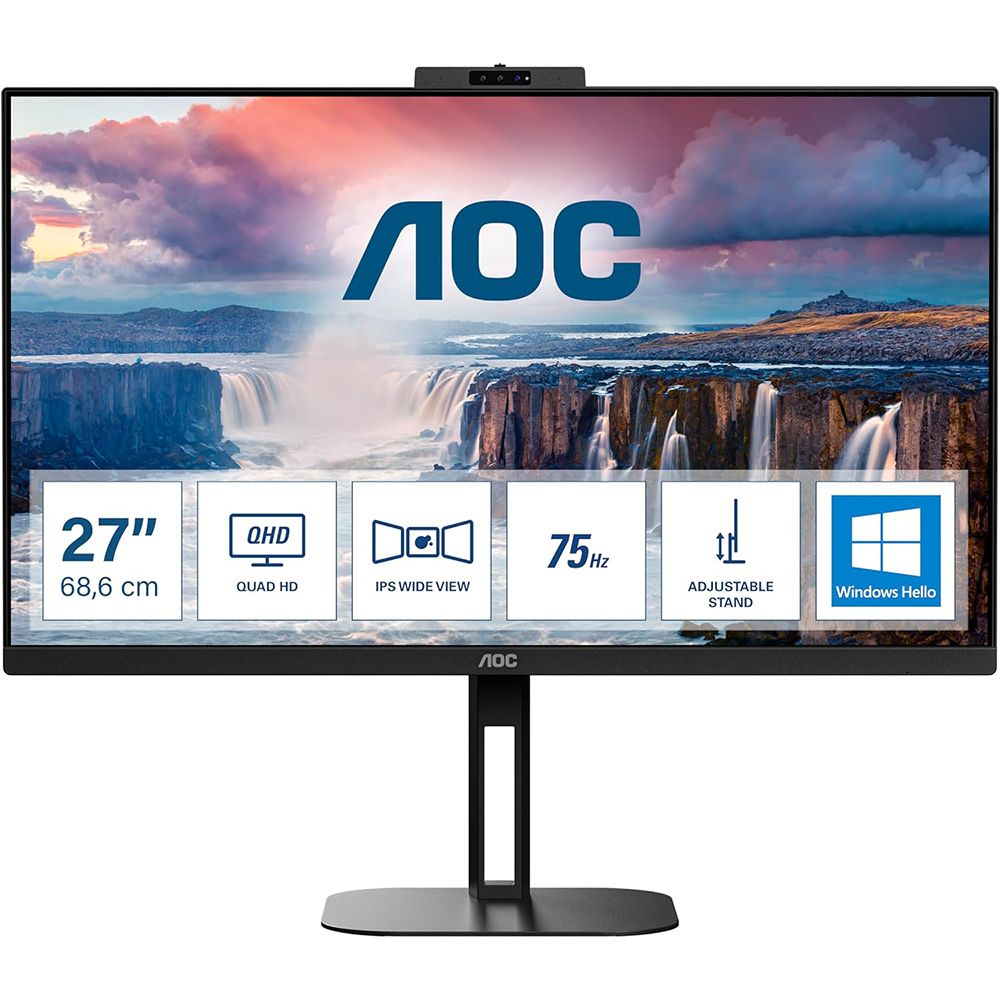AOC Q27V5CW/BK 27 inç 75Hz 1ms Pivot Monitör