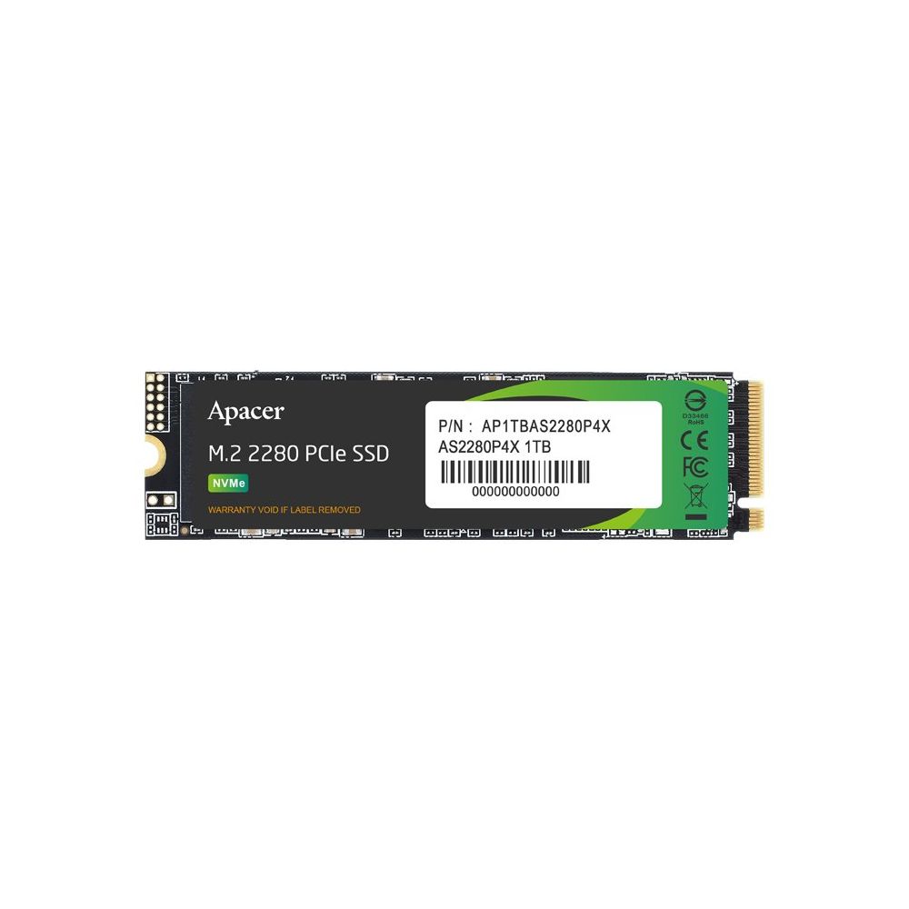 Apacer AS2280P4X 1TB 2100-1700 MB/s NVMe PCIe M.2 SSD Disk