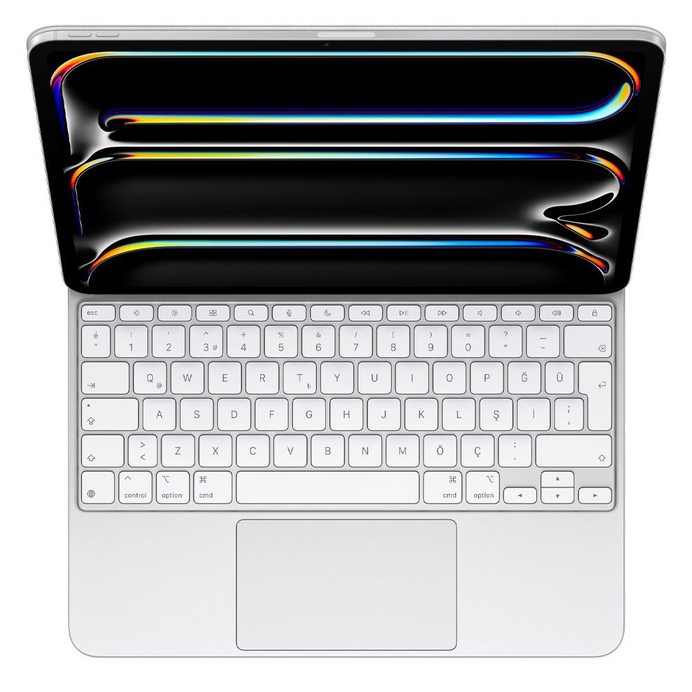 Apple 13 Inç Ipad Pro (M4) Için Magic Beyaz Türkçe Q Klavye