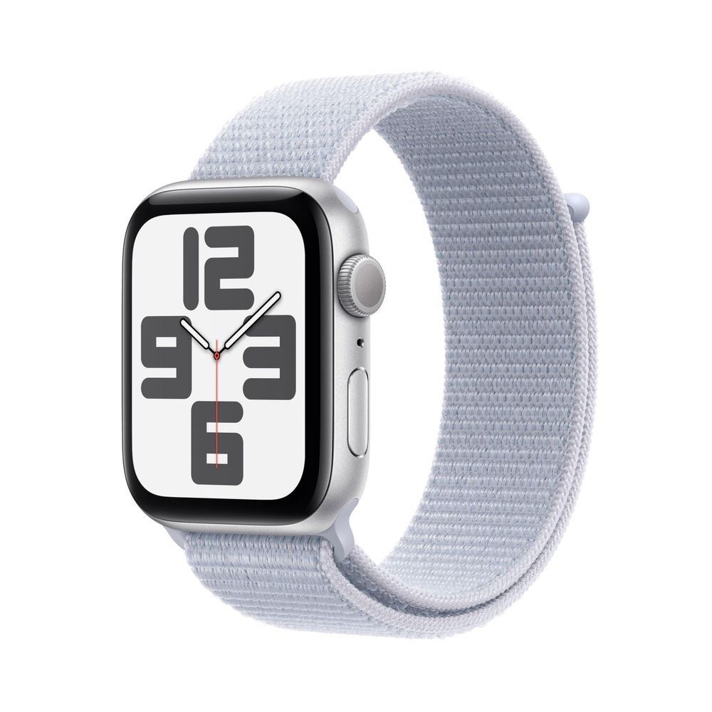 Apple Watch SE 2024 GPS 40 mm Gümüş Alüminyum Kasa Bulut Mavisi Spor Loop Akıllı Saat