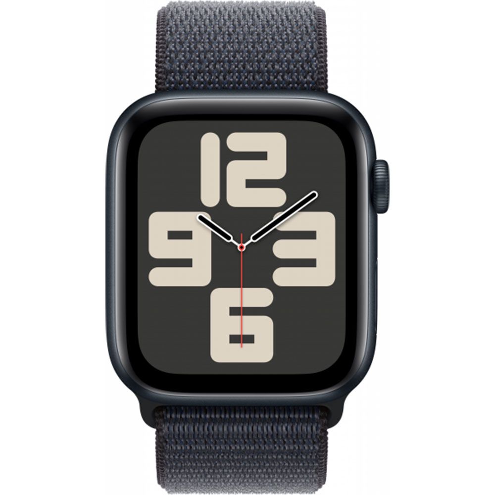 Apple Watch SE 2024 GPS 44 mm Gece Yarısı Alüminyum Kasa Mürekkep Moru Spor Loop Akıllı Saat