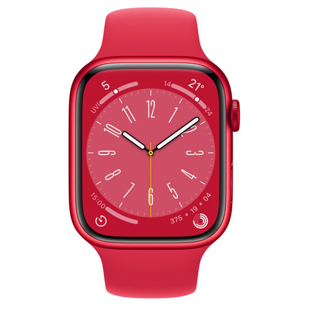 Apple Watch Series 8 45 mm Kırmızı Alüminyum Kasa Akıllı Saat
