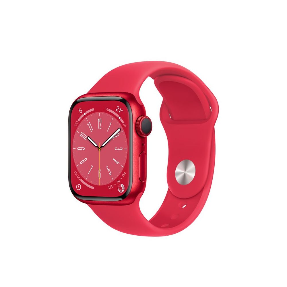 Apple Watch Series 8 Alüminyum Kasa 41 mm Kırmızı Spor Kordon Akıllı Saat Yenilenmiş