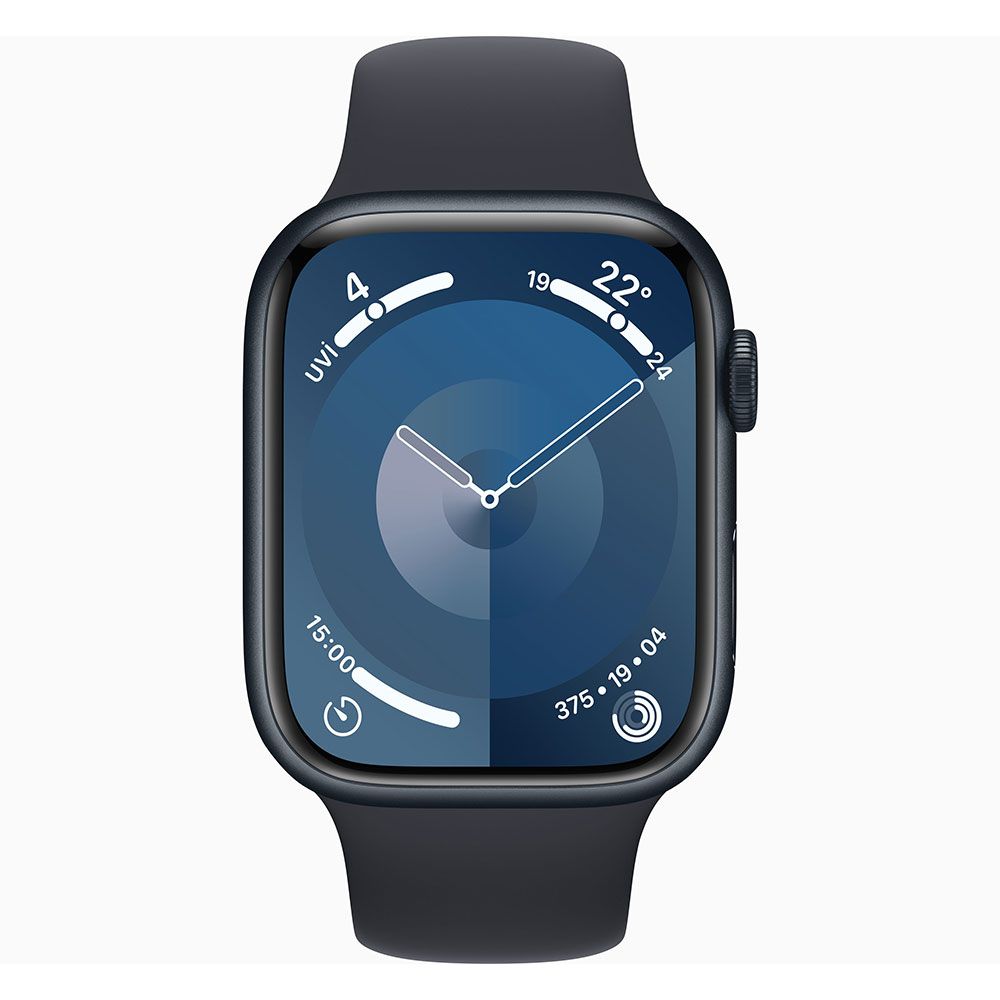 Apple Watch Series 9 45 mm Gece Yarısı Alüminyum Kasa Spor Kordon Akıllı Saat