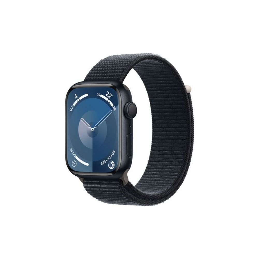 Apple Watch Series 9 45 mm Gece Yarısı Alüminyum Kasa Spor Loop Akıllı Saat