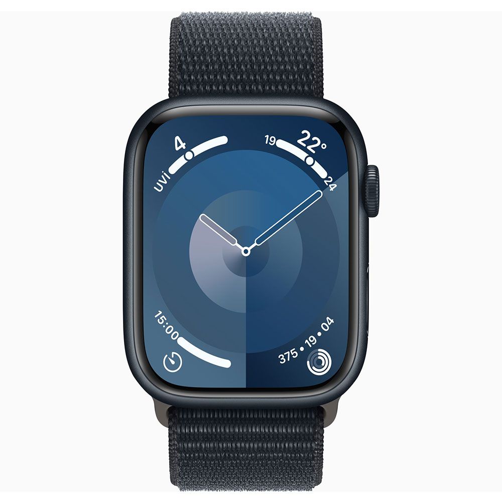 Apple Watch Series 9 45 mm Gps + Cellular Gece Yarısı Alüminyum Kasa Spor Loop Akıllı Saat