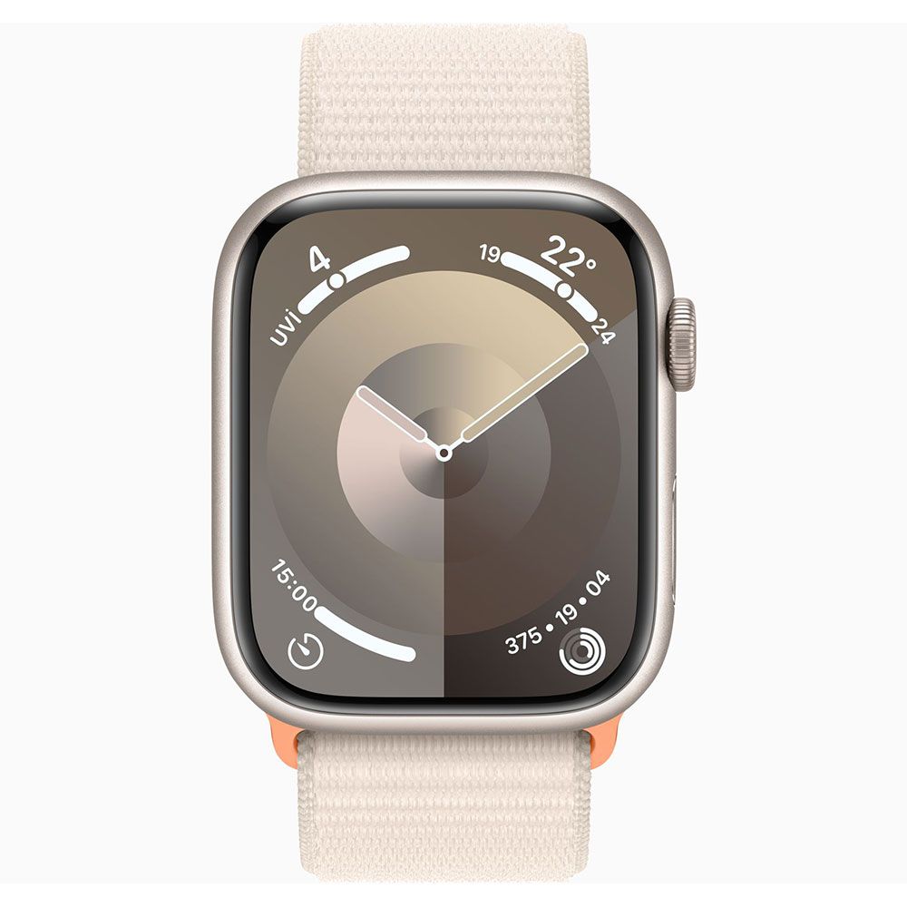 Apple Watch Series 9 45 mm Yıldız Işığı Alüminyum Kasa Spor Loop Akıllı Saat