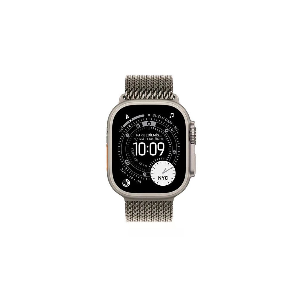 Apple Watch Ultra 3 GPS + Cellular 49 mm Natürel Titanyum Kasa Natürel Titanyum Milano Loop Kordon Akıllı Saat Teşhir- Outlet