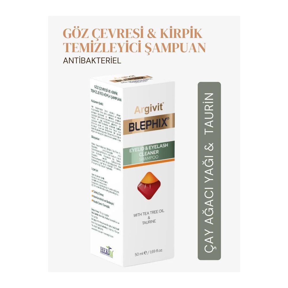 Argivit Blephix Göz Çevresi ve Makyaj 50 ml Temizleme Şampuanı