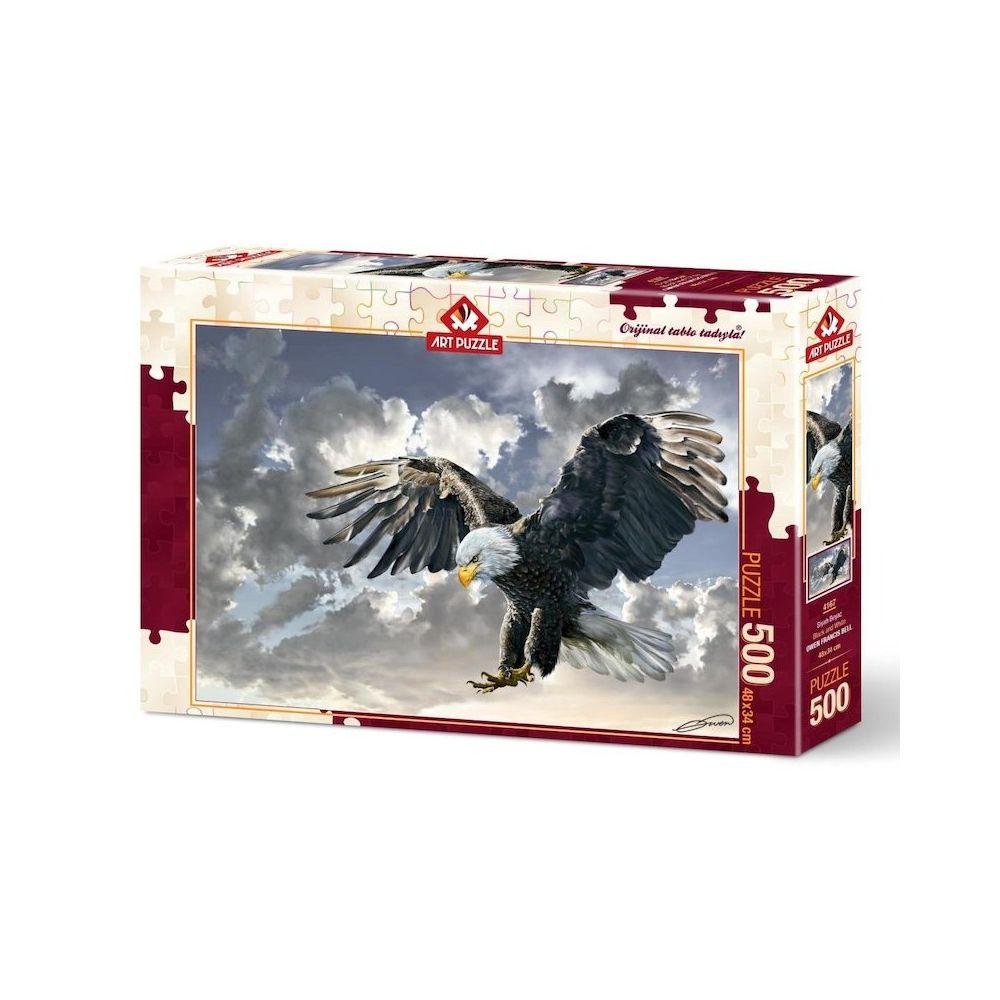 記念500円46枚 ArtPuzzle 500 Parça Siyah-Beyaz Kartal Puzzle Fiyatları