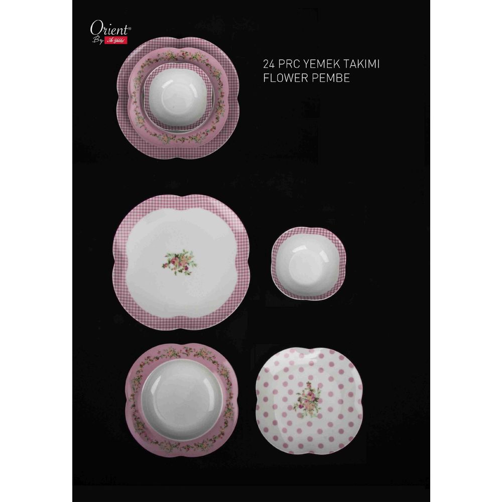 Aryildiz Flower Pembe Orient 24 Parca Yemek Takimi Fiyatlari