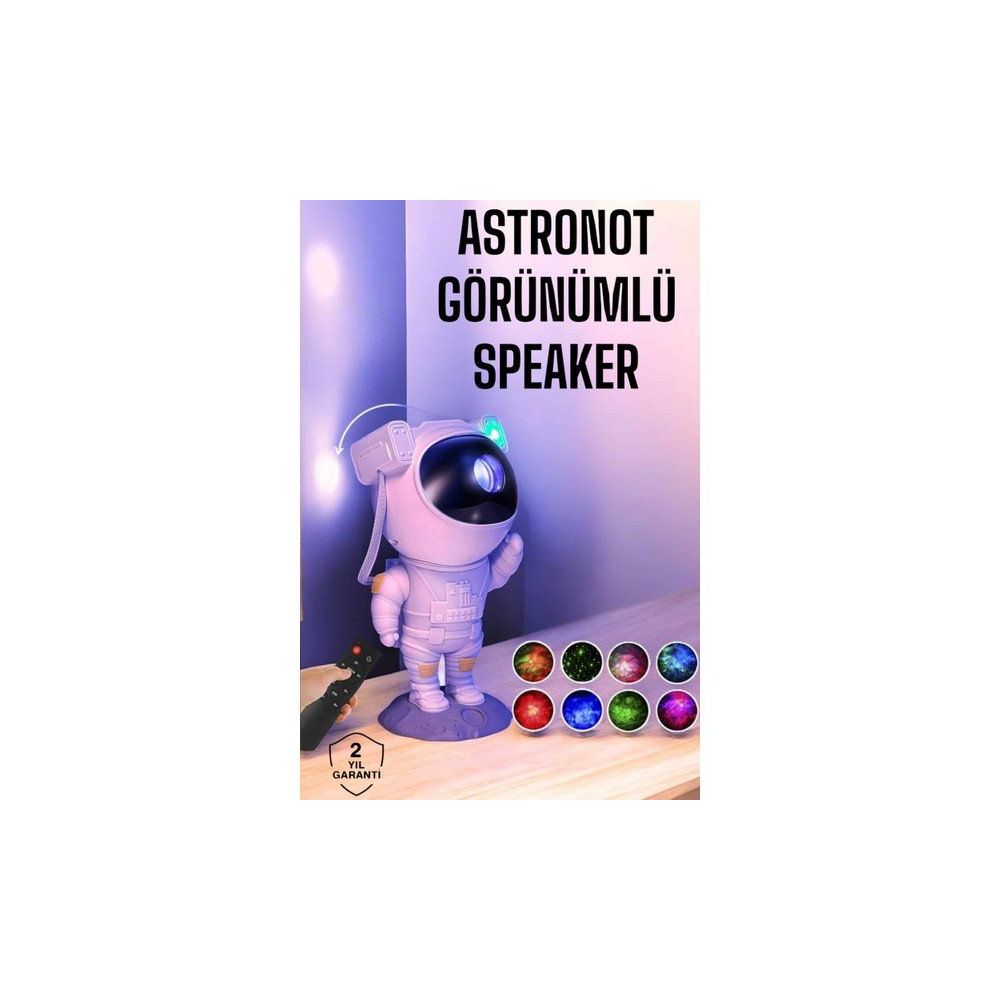 Astraltech Teknorod Astronot Gökyüzü Projektör Gece Lambası Bluetooth Hoparlör