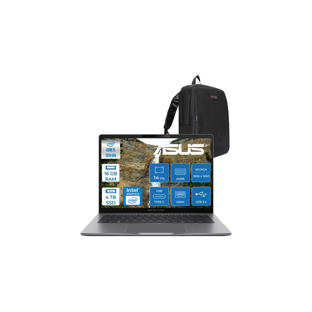 Asus ExpertBook P3 P3405CVA-I516512G1D i5-13420H 16GB RAM 4TB SSD FreeDOS 14 inç Laptop - Notebook