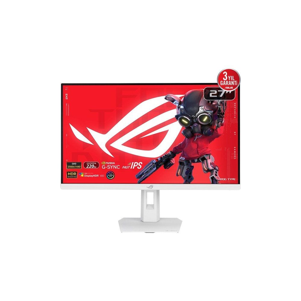 Asus ROG Strix XG27ACSR-W 27 inç 220 Hz 0.3 ms 2K QHD Pivot Beyaz