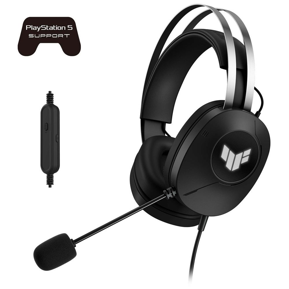 Asus TUF Gaming H1 Gen II 297 gr USB-A 40 mm Sürücü Sanal 7.1 Çevresel Ses Team Speak Kablolu Kulaklık