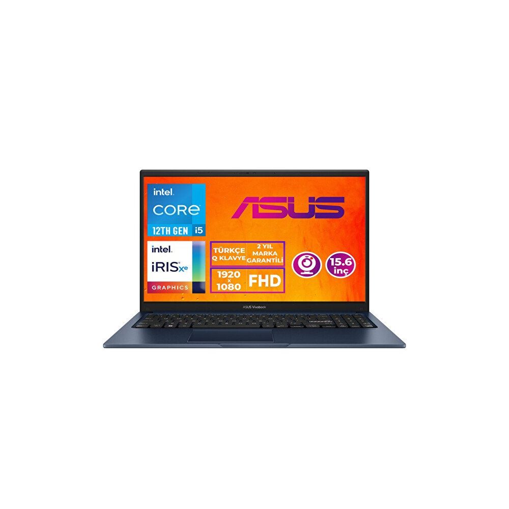 Asus Vivobook 15 X1504ZA-NJ1020 013 i5-1235U 16GB RAM 512GB SSD Windows 11 Pro 15.6 inç Laptop - Notebook