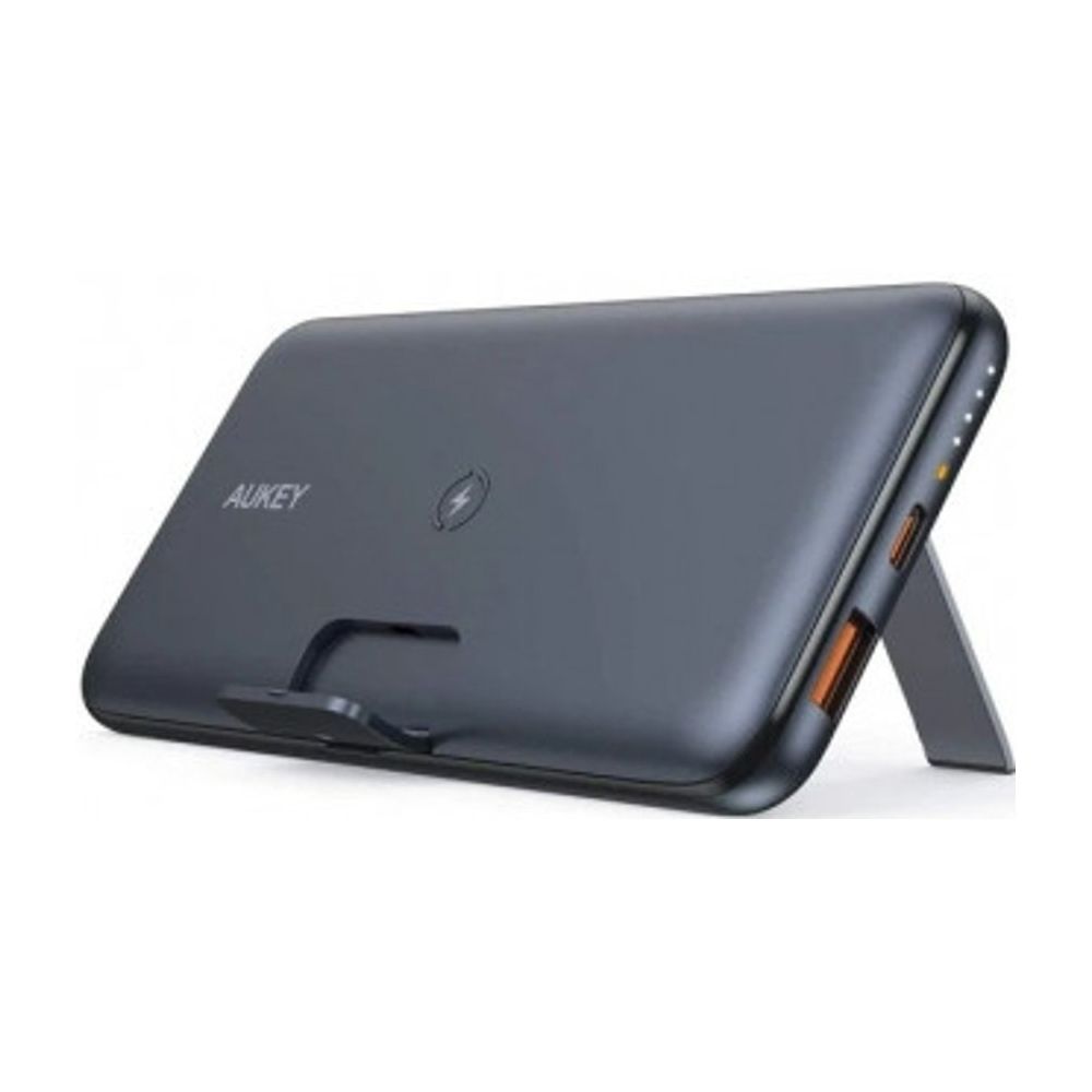 Aukey Pb-Wl02 Usba&Type-C Çıkışlı Wireless Kablosuz Süper Şarj 10.000 mAh Siyah Powerbank