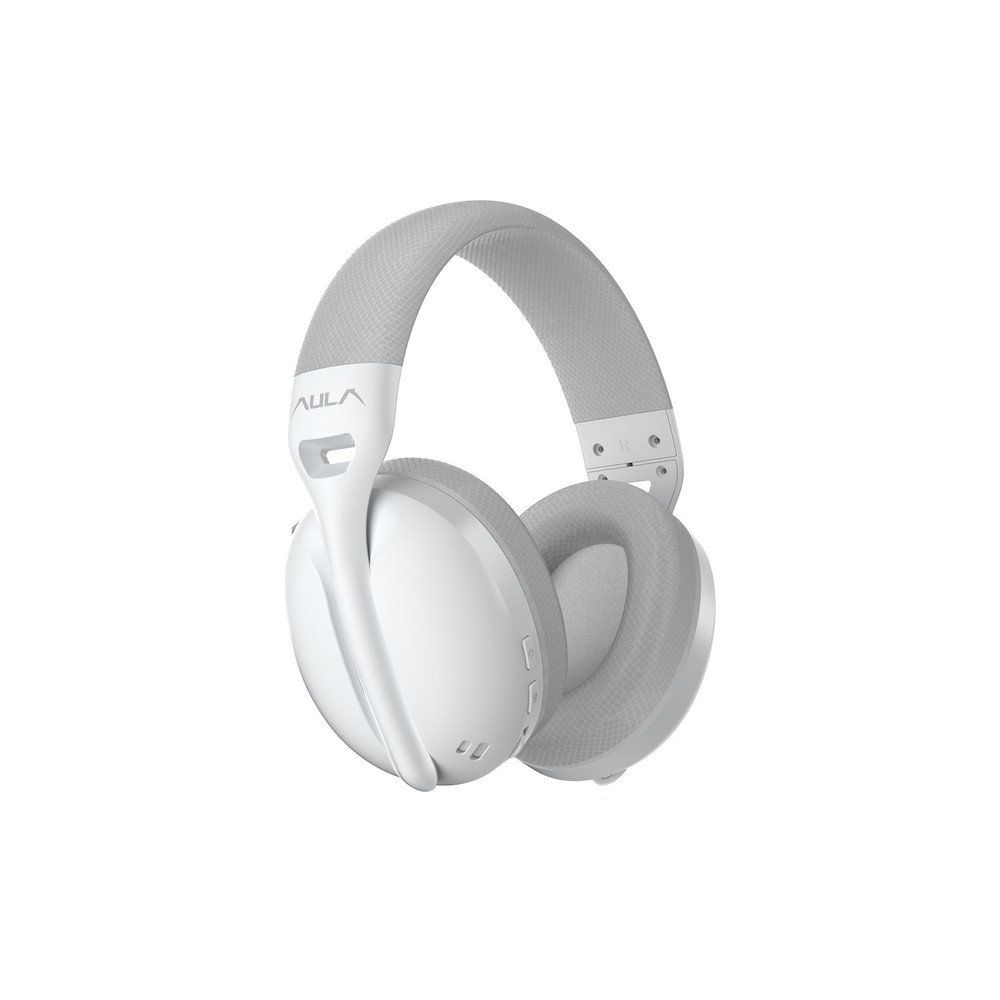 Aula S6 Beyaz Type-C Ultra Hafif Mikrofonlu Bluetooth Kablosuz Oyuncu Kulaklığı