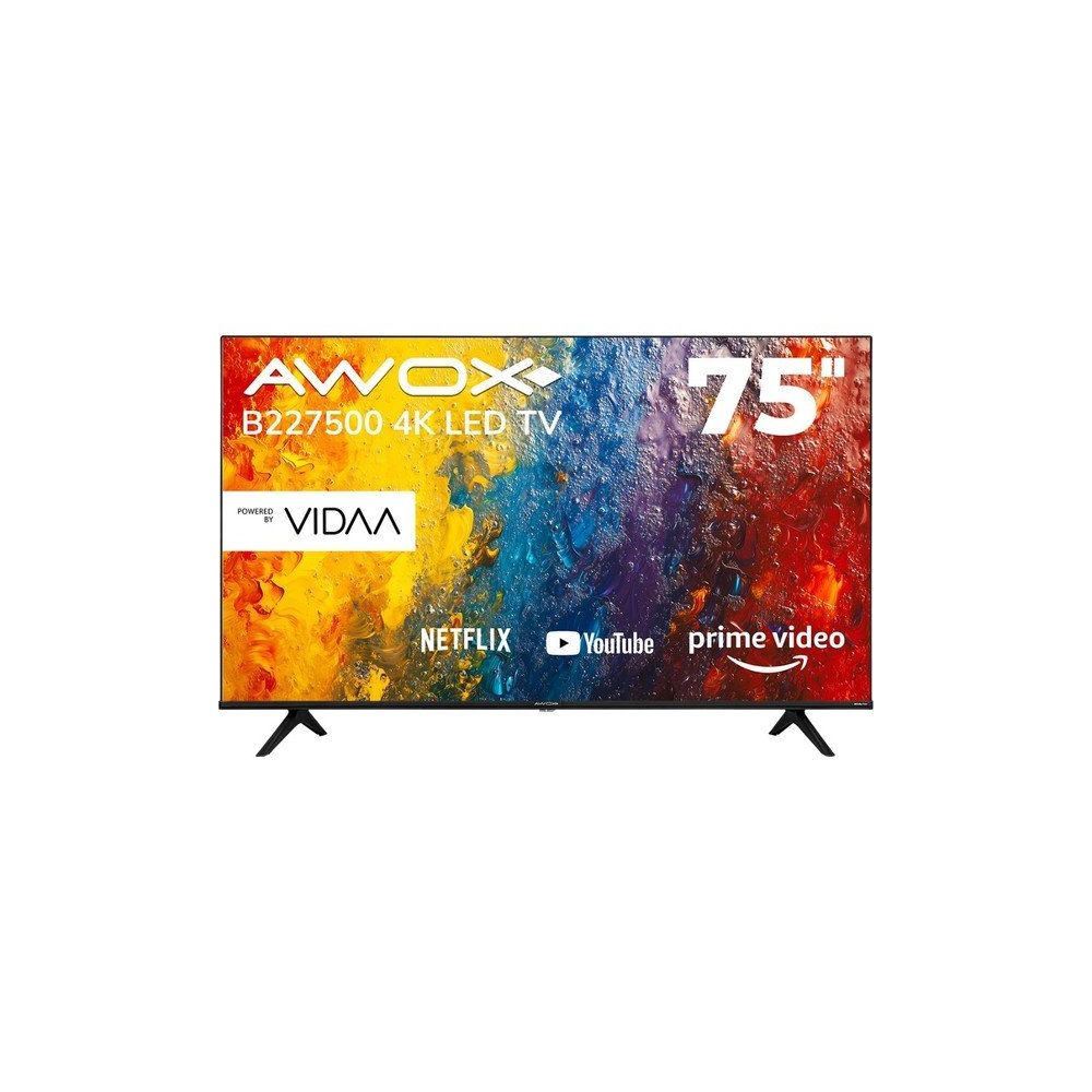 Awox B227500 75 inç 190 Ekran 4K Ultra HD Vidaa LED TV