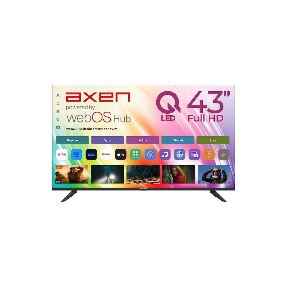 Axen AX43QFMLN-W02S 43 inç 109 Ekran Full HD WebOS QLED TV