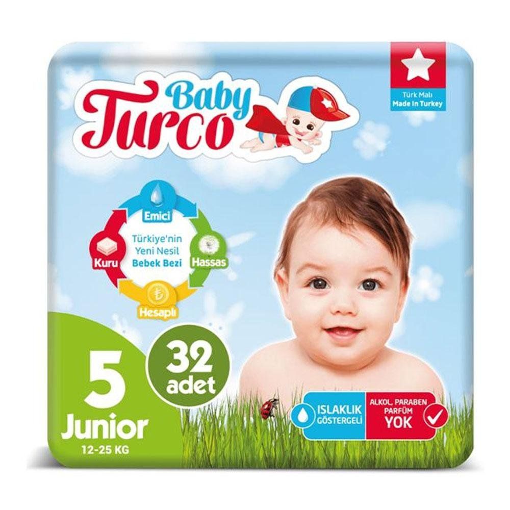 baby turco no 5 junior 32 adet bebek bezi fiyatlari