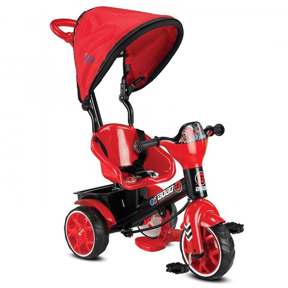 Babyhope 121 Bobo Speed Kırmızı Tenteli Üç Teker Çocuk Bisikleti