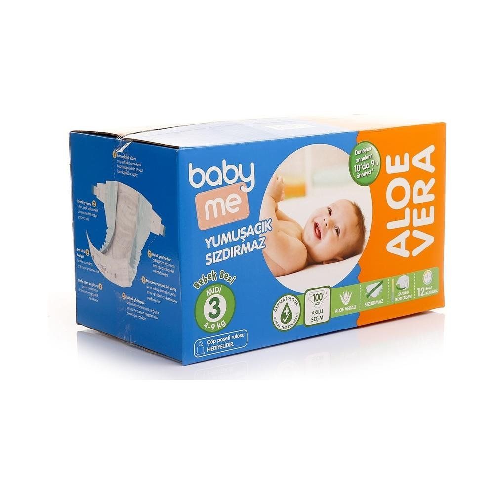 Baby Me Aloe Vera No 3 Midi 100 Adet Bebek Bezi Fiyatlari