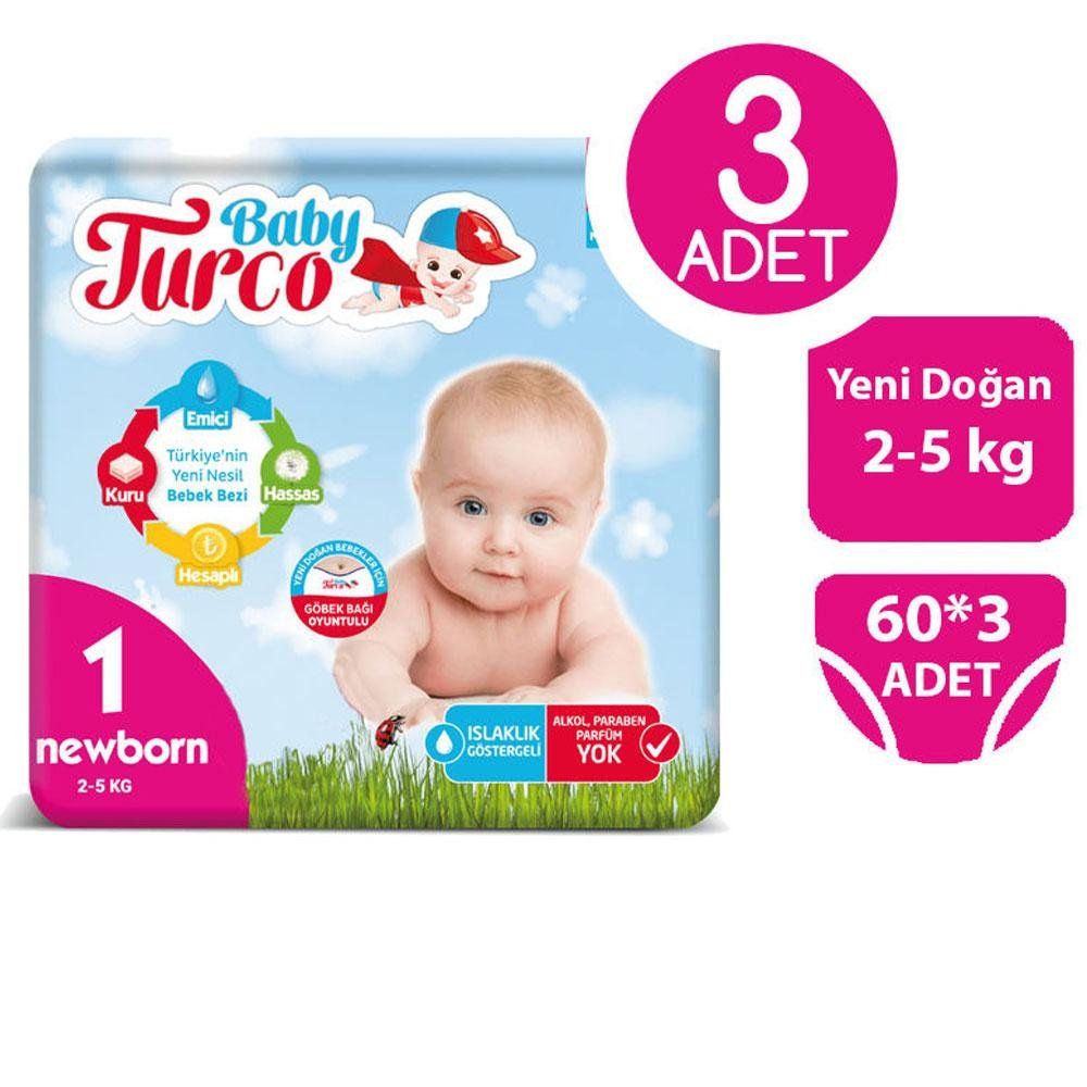 baby turco no 1 newborn 180 adet bebek bezi fiyatlari
