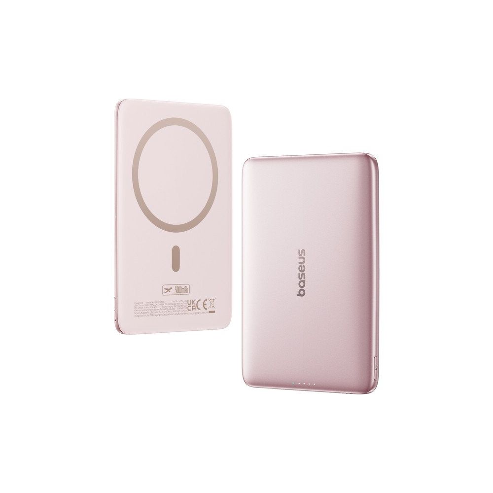 Baseus AM41 Picogo 5000 mAh Magsafe Pembe Kablosuz Powerbank