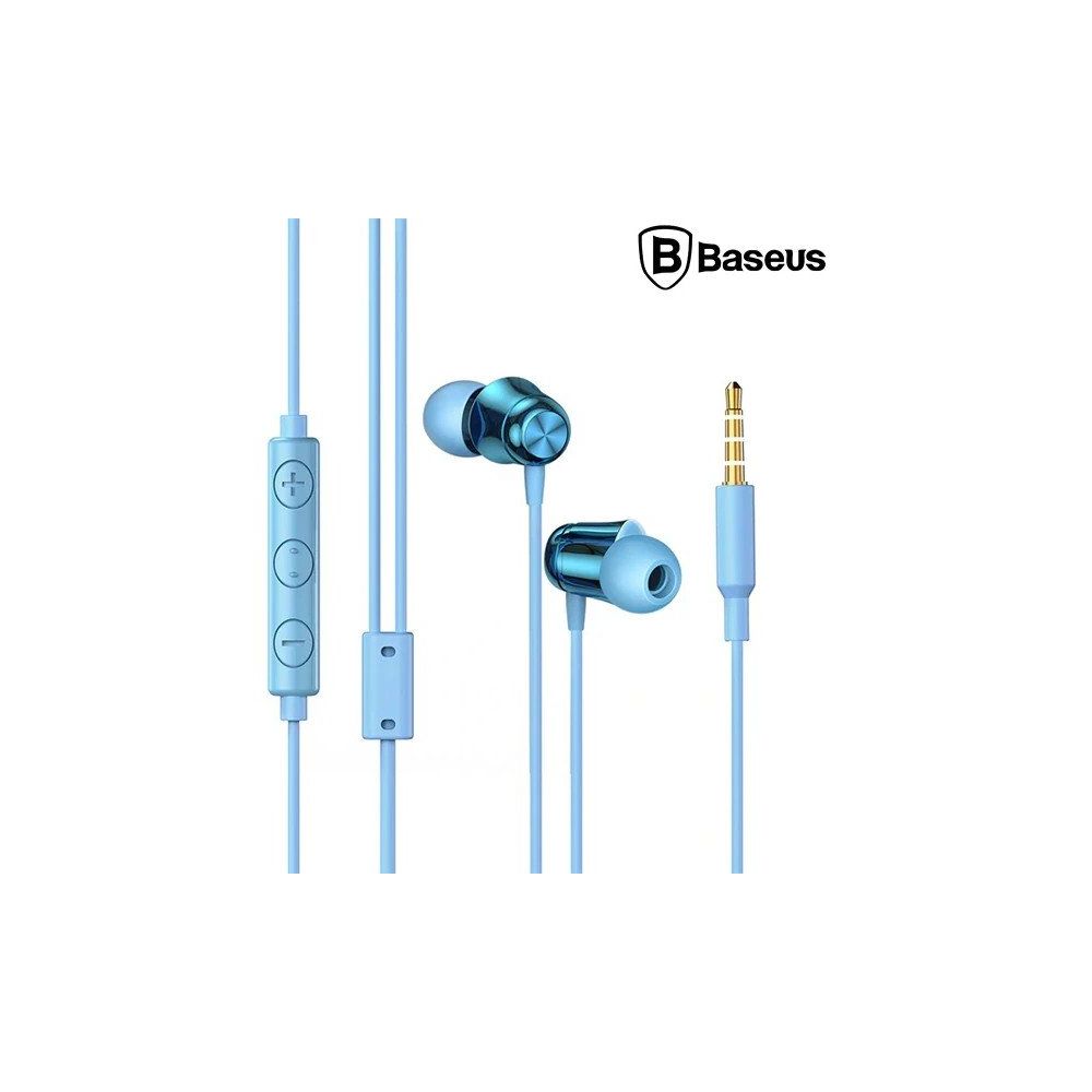 Baseus Encok H13 3.5 mm Auriculares Fone De Ouvido Jack Mikrofonlu Mavi Kulak İçi Kulaklık