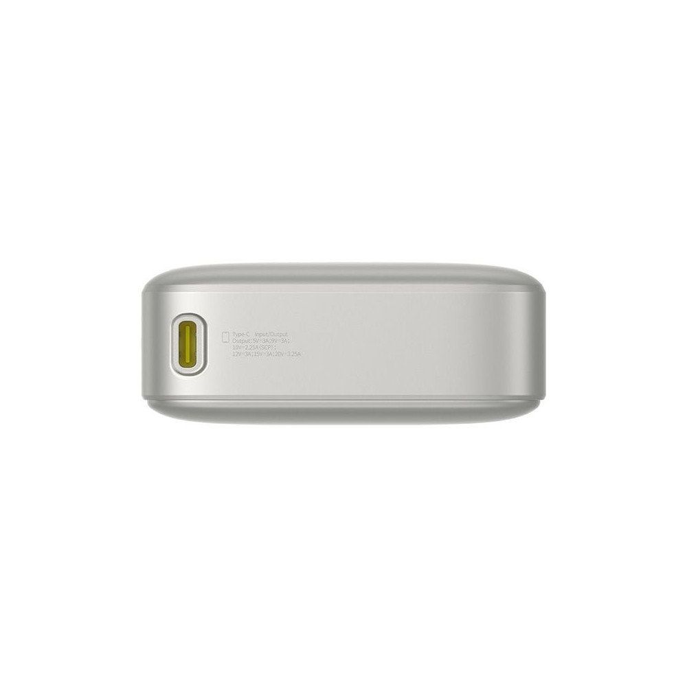 Baseus Free2Pull 20.000 mAh Dahili Type-C Kablolu 65W Hızlı Şarj Dijital Ekran Gri Powerbank